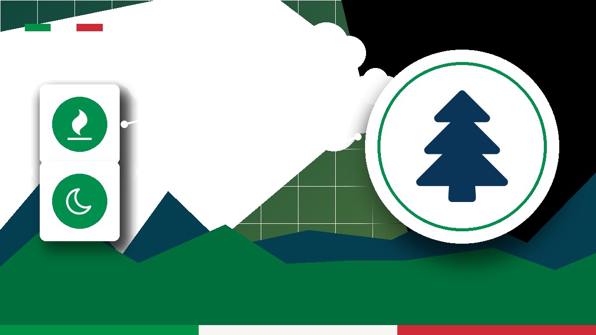 Illustrazione editoriale dedicata a campeggi, glamping e vacanze nella natura